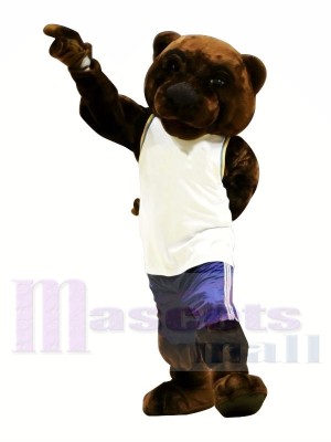 Basketball Bear with White Vest Mascot Costumes Animal
