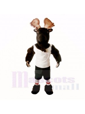 Sport Moose with White Shirt Mascot Costumes Adult