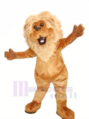 Realistic Furry Lion Mascot Costumes Cartoon