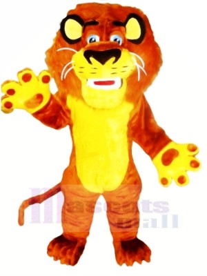 Sports Yellow Lion Mascot Costumes Cartoon