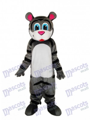 Small Gray Tiger Mascot Adult Costume Animal 