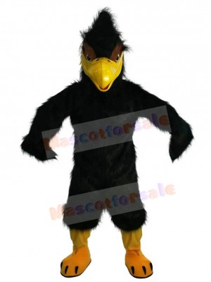 Plush Black Eagle Hawk Mascot Costume Animal