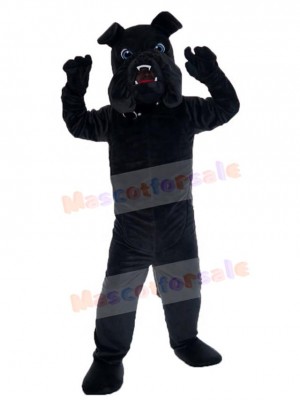 All Black Bulldog Dog Mascot Costume Animal