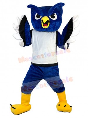 Holiday Blue Owl Mascot Costume Animal