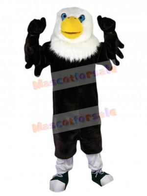 Bald Black Eagle Mascot Costume Animal