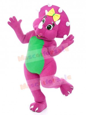 Purple Girl Dinosaur Mascot Costume Animal