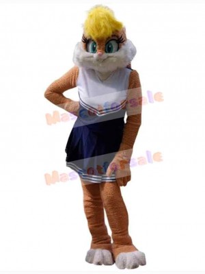 Female Brown Bunny Mascot Costume Animal