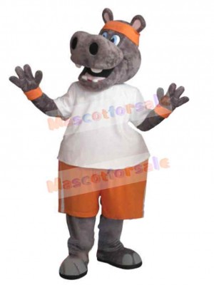 Sports Hippo Mascot Costume Animal