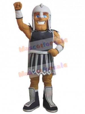 Gray Spartan Mascot Costume People