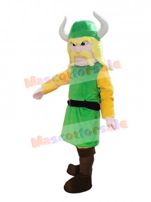 Pirate in Green Clothes Mascot Costume People