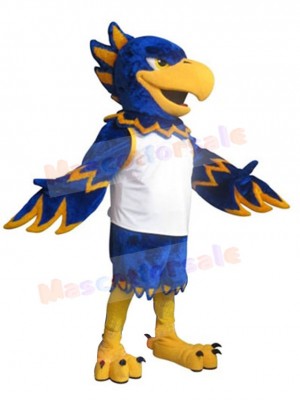 Blue and Golden Hawk Mascot Costume Animal