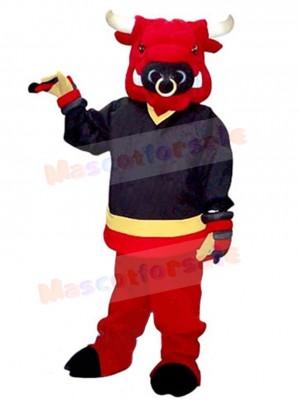 Bull wearing Sweater Mascot Costume Animal