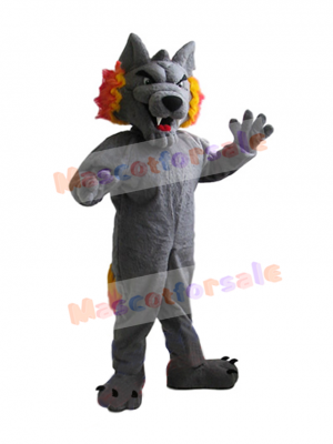 Fierce Gray Wolf Mascot Costume Animal