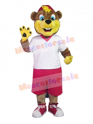 Happy Sporty Bear Mascot Costume Animal