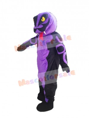 Black and Purple Rattler Snake Mascot Costume Animal