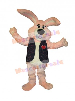 Likable Pink Rabbit Mascot Costume Animal