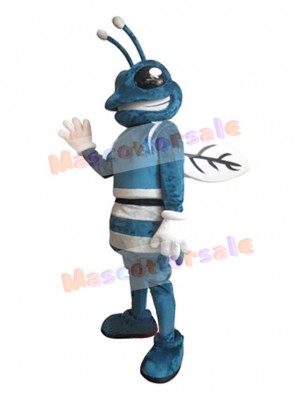 Strong Blue Hornet Mascot Costume Insect