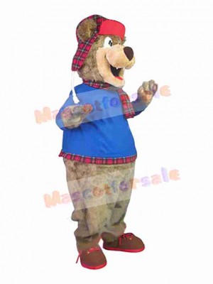 Happy Brown Bear Mascot Costume Animal