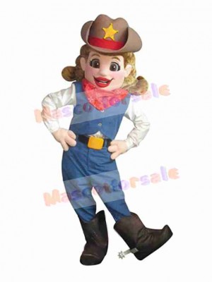 Nifty Cowgirl Mascot Costume People