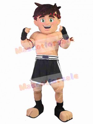 Gym Fighter Man Mascot Costume People