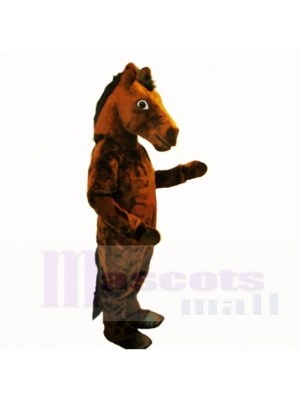 Top Quality Brown Mustang Mascot Costumes Adult