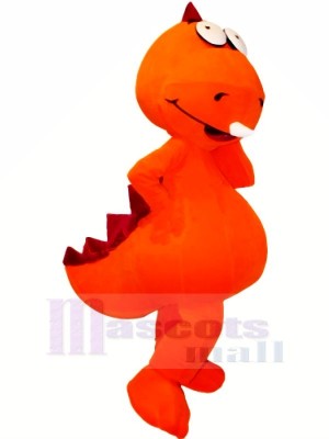 Funny Orange Dragon Mascot Costumes Cartoon