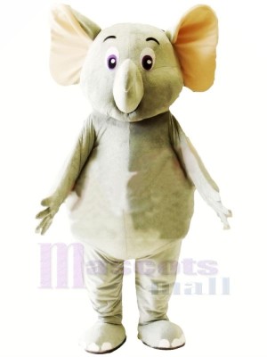 Little Cute Grey Elephant Mascot Costumes Cartoon	