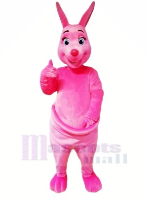 Pink Kangaroo Mascot Costumes Cartoon