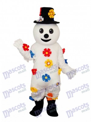 Flower Snowman Mascot Adult Costume