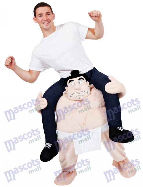 Carry Me Japanese Sumo Costume Wrestler Ride On Piggy Back Mascot Costume