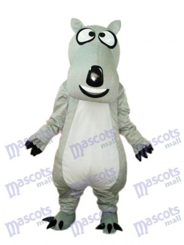 Grey Bear Luck Mascot Adult Costume Animal 