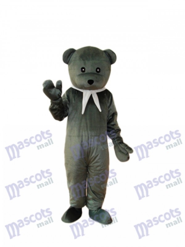 Gray Cook Bear Mascot Adult Costume