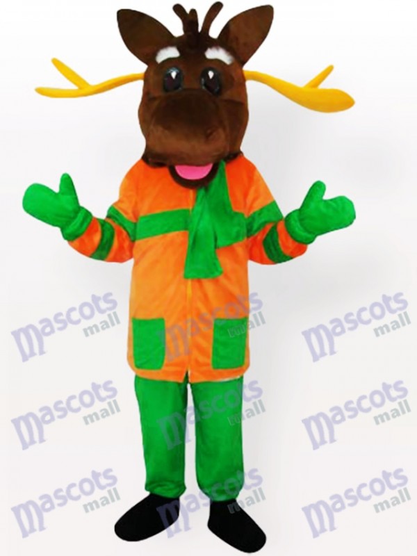 Merry Moose Mascot Adult Costume