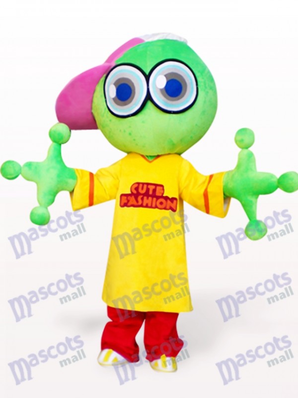 Green Big Head Frog Adult Mascot Costume