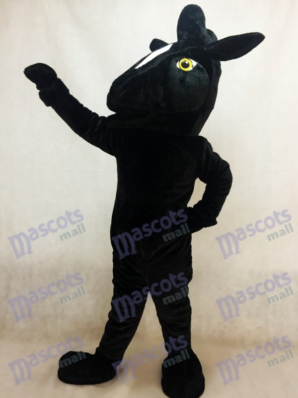 Black Mustang Horse Mascot Costume Animal 