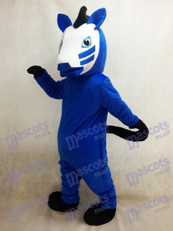 Royal Blue Trojan Horse Mascot Costume Animal 