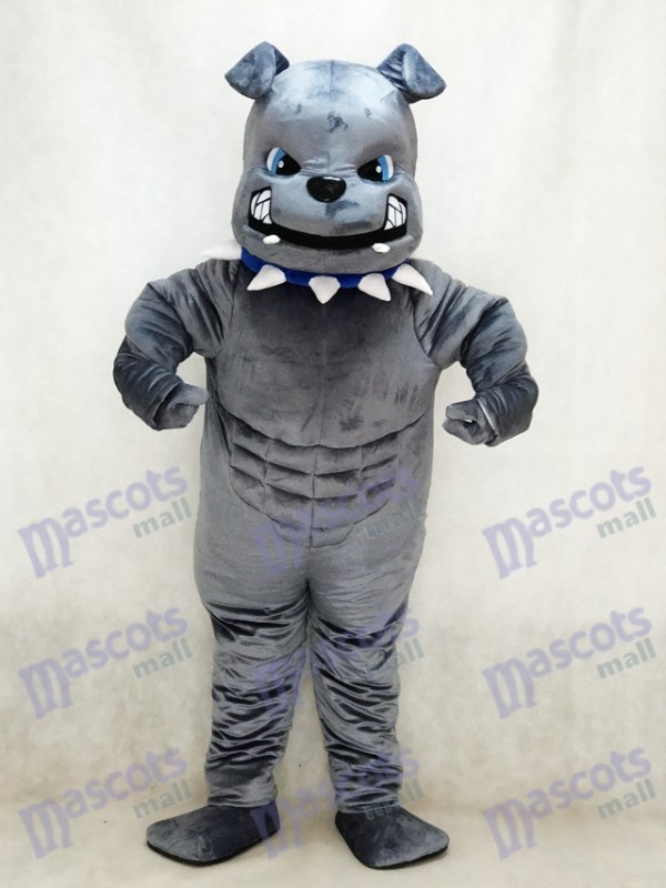 New Grey Bulldog Mascot Costume Animal 