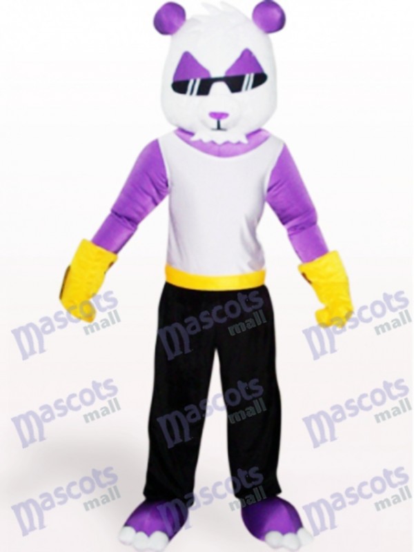 Purple Panda Animal Adult Mascot Costume