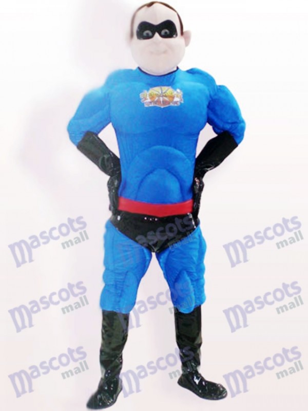 Super Man Polyester Bengaline Cartoon Adult Mascot Costume