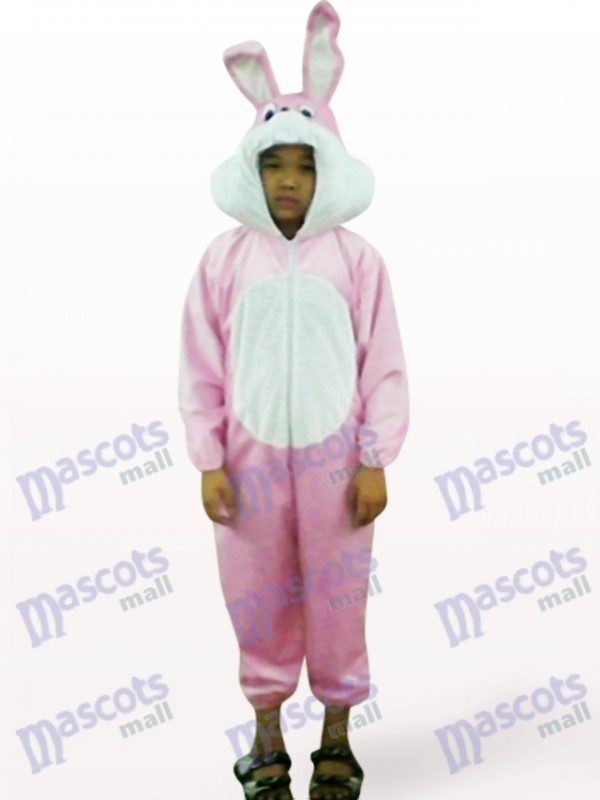 Easter Pink Rabbit Open Face Kids Animal Mascot Costume