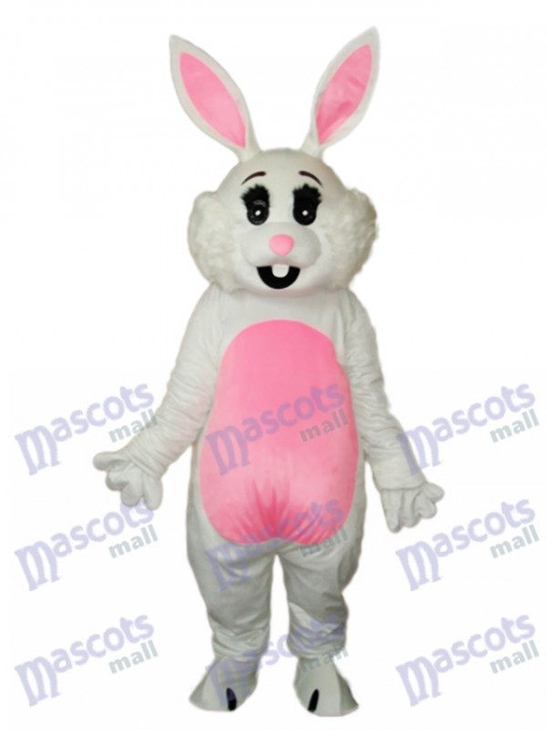 Easter Pink Ears Rabbit Mascot Adult Costume