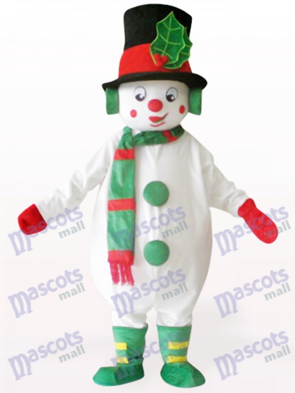 White Snowman Christmas Xmas Mascot Costume